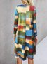 Geometric Casual Dress With No