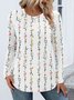 Cotton Color Block Casual Crew Neck T-Shirt