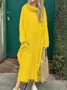 Loose Casual Plain Maxi Dress