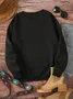Halloween Round Neck Long Sleeve Casual Sweatshirt
