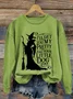 Halloween Round Neck Long Sleeve Casual Sweatshirt