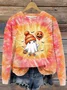 Halloween Round Neck Long Sleeve Casual Sweatshirt
