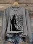 Halloween Round Neck Long Sleeve Casual Sweatshirt