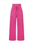 Women's  Elastic Waist H-Line Wide Leg Pants Daily Going Out Pants White Casual Split Joint Plain Spring/Fall Pants