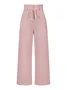 Women's  Elastic Waist H-Line Wide Leg Pants Daily Going Out Pants White Casual Split Joint Plain Spring/Fall Pants