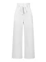 Women's  Elastic Waist H-Line Wide Leg Pants Daily Going Out Pants White Casual Split Joint Plain Spring/Fall Pants