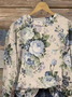 Casual Printing Floral Sweatshirt
