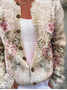 Vintage Gradient Long Cardigan – Button Front, Loose Fit