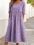 Women's Midi Dress Casual A-Line Skirt Casual Holiday Regular Fit