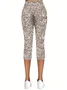 Women's Abstract Spring Print Casual Leggings