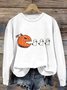 Women's Sweatshirt Pattern Pumpkin Casual Long Sleeve Crew Neck Regular Top