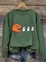 Women's Sweatshirt Pattern Pumpkin Casual Long Sleeve Crew Neck Regular Top