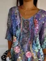 Women's Alzheimer's Floral Print Casual T-Shirt