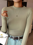 Women's Modal Bottoming Shirt Solid Color Autumn Clothes Half-High Collar Round Collar Small Stand Collar Top