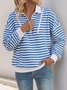 V Neck Casual Sweatshirt