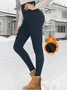 Warm High Waist Casual Sports Yoga Leggings Autumn And Winter Plus Fleece Tights Leggings