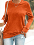 Women's Casual Long Sleeve Crew Neck Sweatshirt