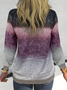 Women's Alzheimer's Purple Abstract Casual Long Sleeve Crew Neck Sweatshirt