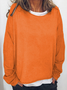 Women's Casual Long Sleeve Crew Neck Sweatshirt