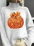 Halloween Turtleneck Simple Sweater