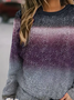 Women's Alzheimer's Purple Abstract Casual Long Sleeve Crew Neck Sweatshirt