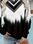 Women's Abstract Casual Long Sleeve Crew Neck Sweatshirt