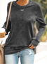 Women's Casual Long Sleeve Crew Neck Sweatshirt