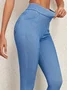 Slim-fitting Pocket Denim Yoga Pants With Hip-lifting Stretch Pants For Women With High Waist And Tummy-controlling Barbie Pants Leggings