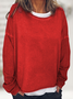 Women's Casual Long Sleeve Crew Neck Sweatshirt