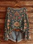 Turtleneck Ethnic Simple Regular Fit Sweater