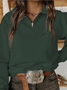 Plain Simple Cotton-Blend Loose Sweatshirt
