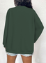 Plain Simple Cotton-Blend Loose Sweatshirt