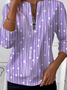Women's Retro Polka Dot Design Everyday Long Sleeve Center Front Zip Sweatshirt