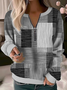 Crew Neck Zipper Casual Sweatshirt