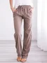 Cotton Regular Fit Casual Plain Pants