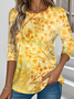 Casual Long Sleeve Round Neck T-Shirt