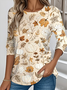 Casual Long Sleeve Round Neck T-Shirt