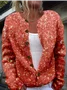Women Casual Spring/Fall 3D Printing Holiday Loose Cardigan