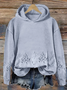 Women's Floral Print Casual Long Sleeve Hoodie