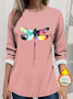 Women's Thickened Pullover Casual Comfort Long Sleeve Round Neck Regular Top