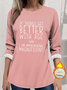 Women's Thickened Pullover Casual Comfort Long Sleeve Round Neck Regular Top