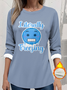 Women's Thickened Pullover Casual Comfort Long Sleeve Round Neck Regular Top