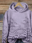 Women's Floral Print Casual Long Sleeve Hoodie