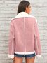 Fashion lapel plush jacket winter warm casual coat Quilted iacket