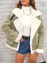 Fashion lapel plush jacket winter warm casual coat Quilted iacket