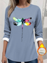 Women's Thickened Pullover Casual Comfort Long Sleeve Round Neck Regular Top