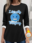 Women's Thickened Pullover Casual Comfort Long Sleeve Round Neck Regular Top
