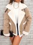 Fashion lapel plush jacket winter warm casual coat Quilted iacket