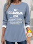 Women's Thickened Pullover Lettering Pattern Casual Comfort Long Sleeve Round Neck Regular Top