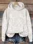 Women's Floral Print Casual Long Sleeve Hoodie